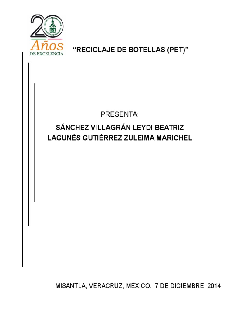 Protocolo Reciclaje de Pet | PDF | El plastico | Residuos