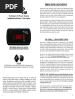 Installation Instructions & User Manual: Pressurepro Description