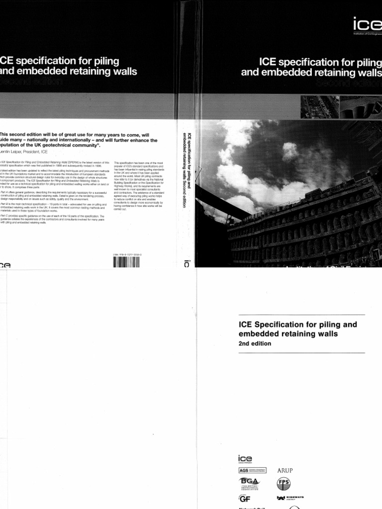 ICE Specification For Piling and Embeded Retaining Wall | PDF ...