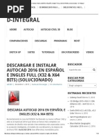 Download Descargar e Instalar AutoCad 2016 en Espaol e Ingles FULL x32  x64 Bits Solucionado  D-Integral by Percy Alexander Morazan Alvarenga SN300018694 doc pdf