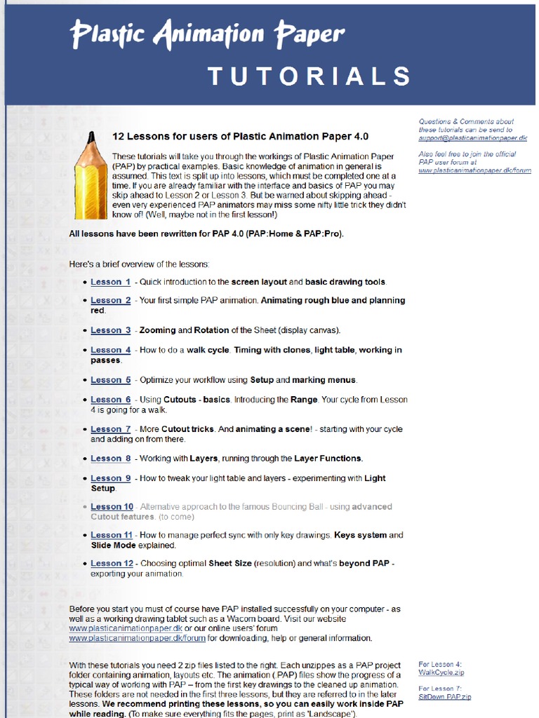PAP Tutorials Plastic Animation Paper PDF