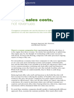 Cutting Sales Costs Not Revenues