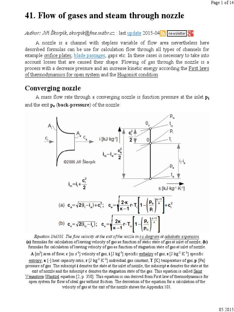 Flow Through Nozzle Fluid Dynamics Shock Wave