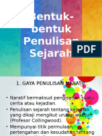 Bentuk-Bentuk Penulisan Sejarah