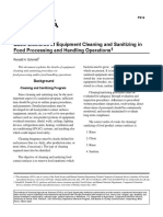 Basic Elements of Equipment Cleaning and Sanitizing in Food Processing and Handling Operations