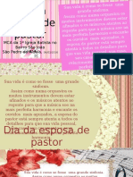 Cartão para o Dia Da Esposa de Pastor