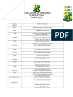 Jadual Tugasan Pengawas 2013