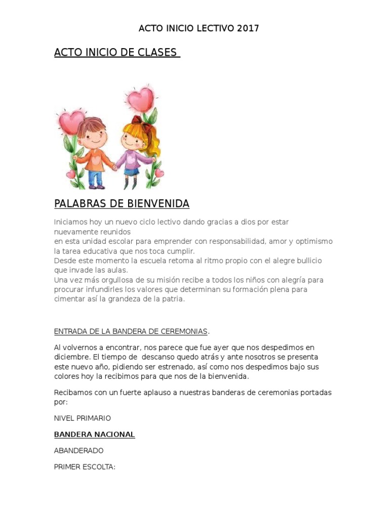 Acto Inicio de Clases | PDF | Himnos