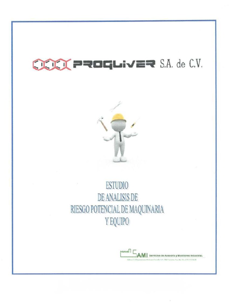 Estudio NOM004 Analisis de Riesgo Petencial de Maquinaria y Equipo | PDF