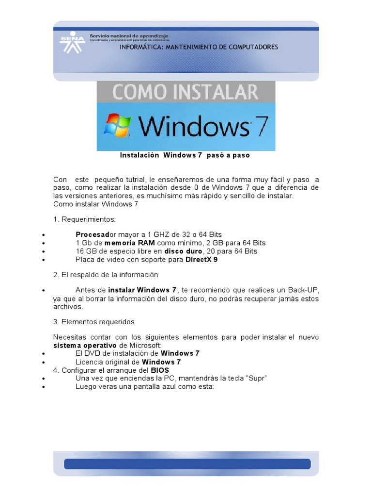 Instalacion Win 7 2 | PDF | Windows 7 | Microsoft Windows