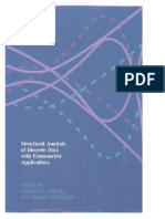 Structural Analysis of Discrete Data With Econometric Applcations. Manski, Charles F. and McFadden, Daniel. 1990