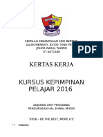 Kertas Kerja SKSB - Kursus Pengawas 2016