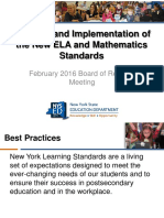 P-12 - Revision and Implementation of the New ELA and Mathematics Standards