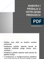 Nabavka I Prodaja U Hotelskom Preduzeću Novo