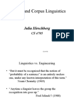 N-Grams and Corpus Linguistics: Julia Hirschberg
