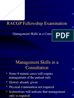RACGP Fellowship Examination: Management Skills in A Consultation