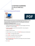 Mengatasi Partisi Harddisk Format GPT Saat Install Os