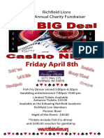 2016 casino night poster