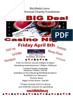 2016 Casino Night Poster