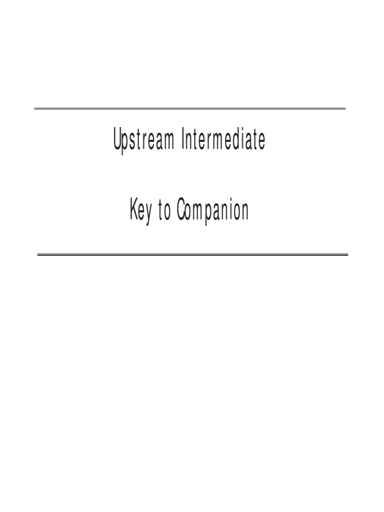 Upstream Intermediate Comp GR Key | PDF | Nature