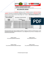 Modelo de Declaración Jurada para Viáticos