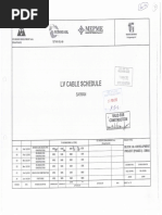 New LV Cable Schedule