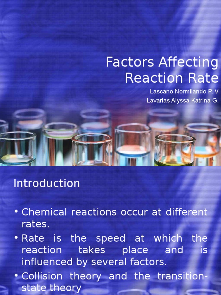 Factors Influencing Reaction Rates | PDF | Reaction Rate | Catalysis