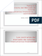 Tema 3.3. El Derecho Del Mercado de Valores. Instrumentos Financieros y Contratacixn