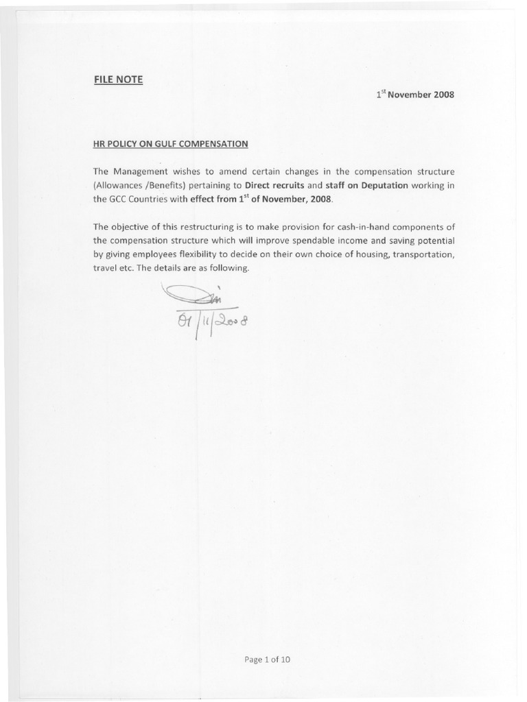 Gulf compensation details 1 Pdf