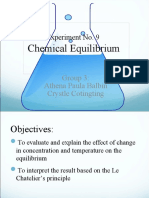 Experiment No. 9: Chemical Equilibrium