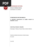 O PROCESSO DE PAZ EM ANGOLA