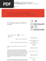 Em Quantas Línguas a Bíblia Foi Escrita