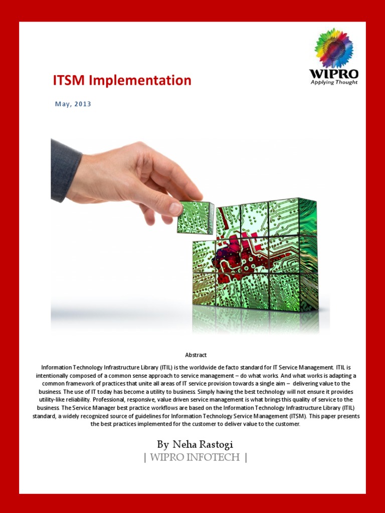 WI WP ITSM ImplemetationWhite Paper | PDF | Itil | It Service Management