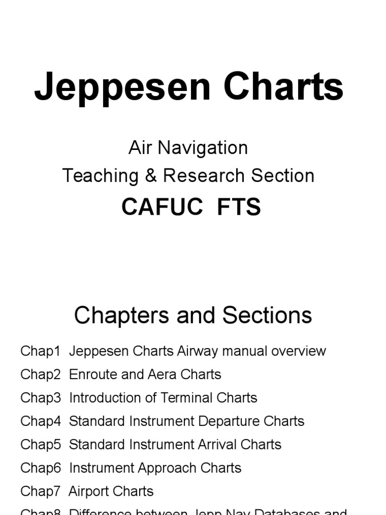 Jeppesen Chart PDF Airport Aviation