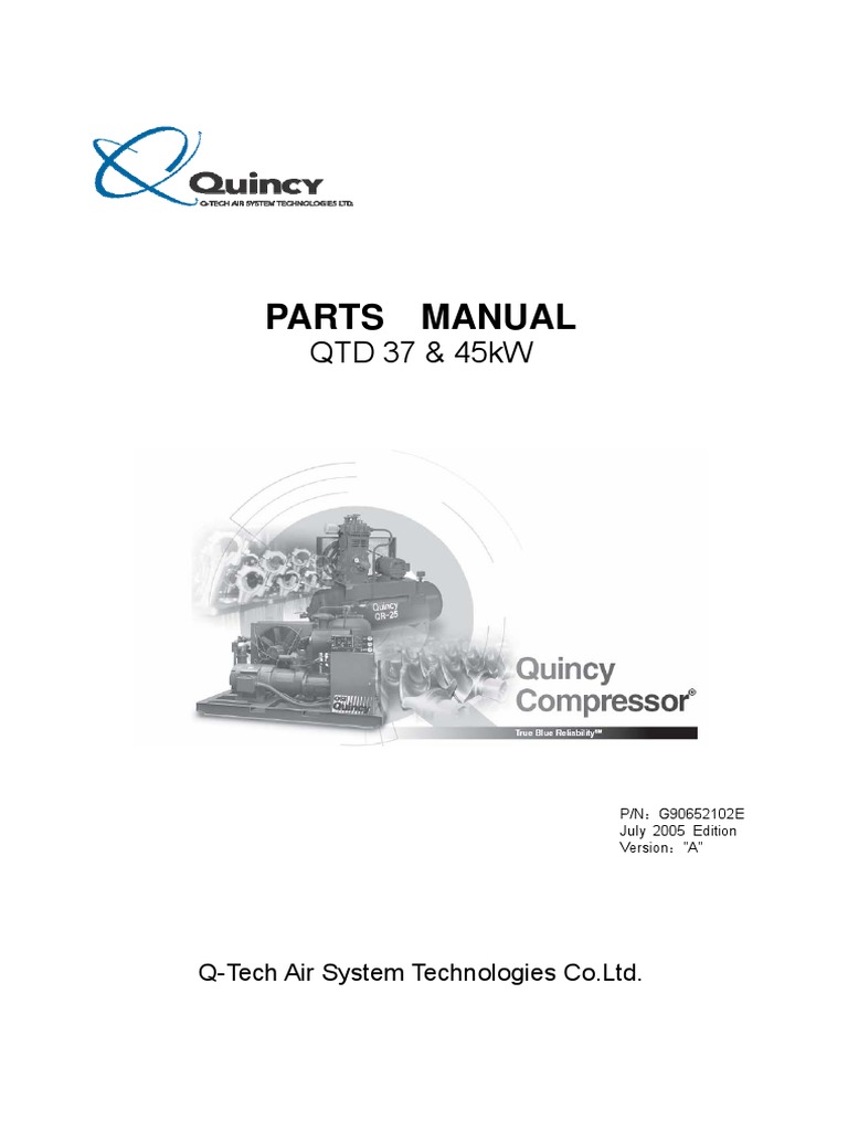 QTD3745 Quincy Parts Manual PDF