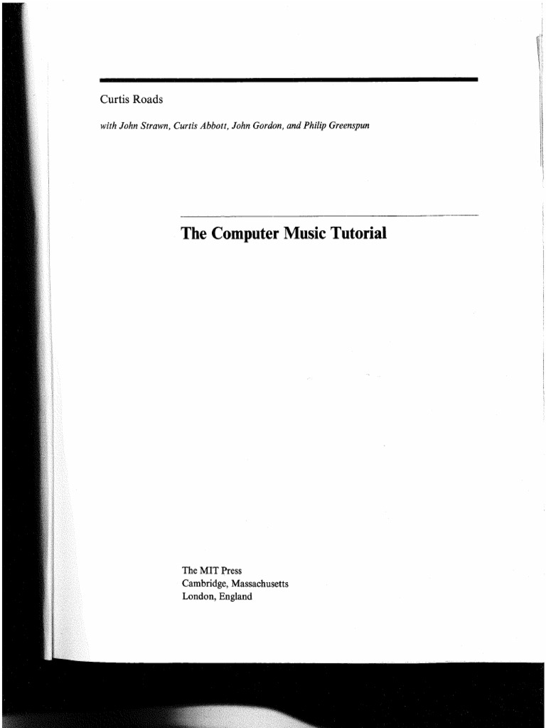 Computer Music Tutorial | PDF