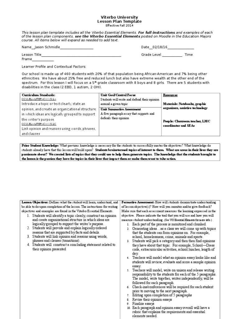 Essay plan example university image