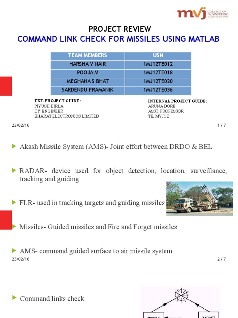 MATLAB Command Link Check for Missiles | PDF