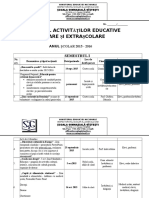 Programul Activitatilor Extracurriculare Gistesti 2015-2016