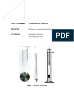 No. Experiment: 1: 3 of Hydrometer Jars