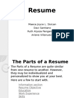 Parts of a Resume