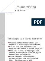 Resume Writing: Maeca Joyce L Sisican Davi