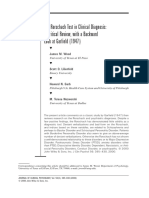 The Rorschach Test in Clinical Diagnosis