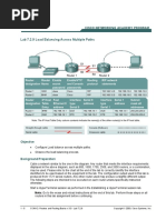 Lab 7.2.9 Load Balancing Across Multiple Paths: Objective