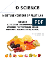 Moisture Contect of Food Lab