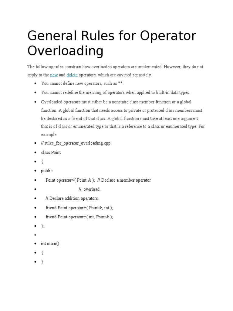 Operator Overloading in C++ (Rules, Types & Program)