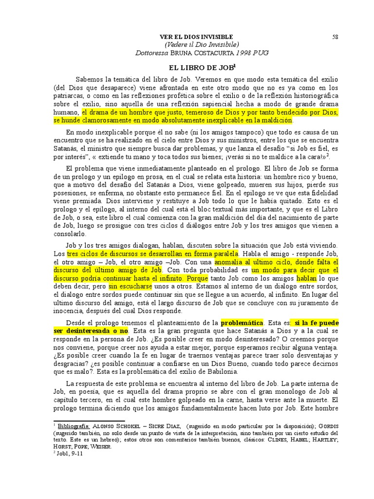 El Drama del Libro de Job: Fe y Sufrimiento | PDF | Libro de trabajo ...