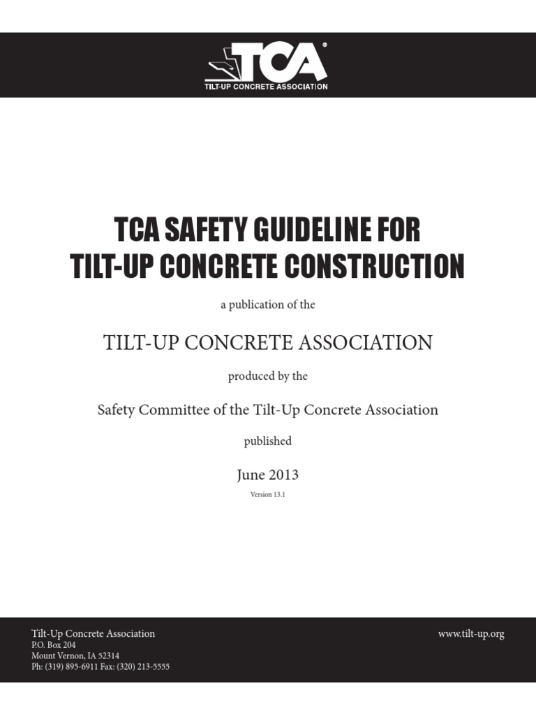 Tca Safety Guidelines Version13-1 | PDF | Crane (Machine) | Industries