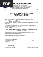 Contoh Format Berita Acara Penyelesaian Pekerjaan (Bapp)