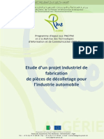 Etude de Projet - Fabrication de Pièces de Décolletage Pour L'automobile PDF